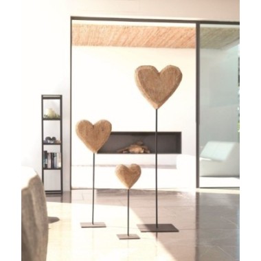 Cœur en bois sur pied  ( h 50cm )- WMG