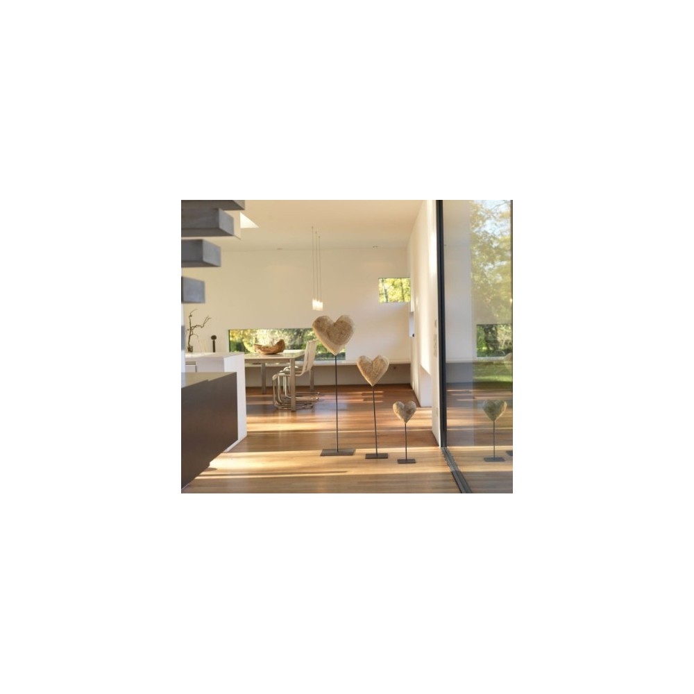 Cœur en bois sur pied  ( h 90cm )- WMG