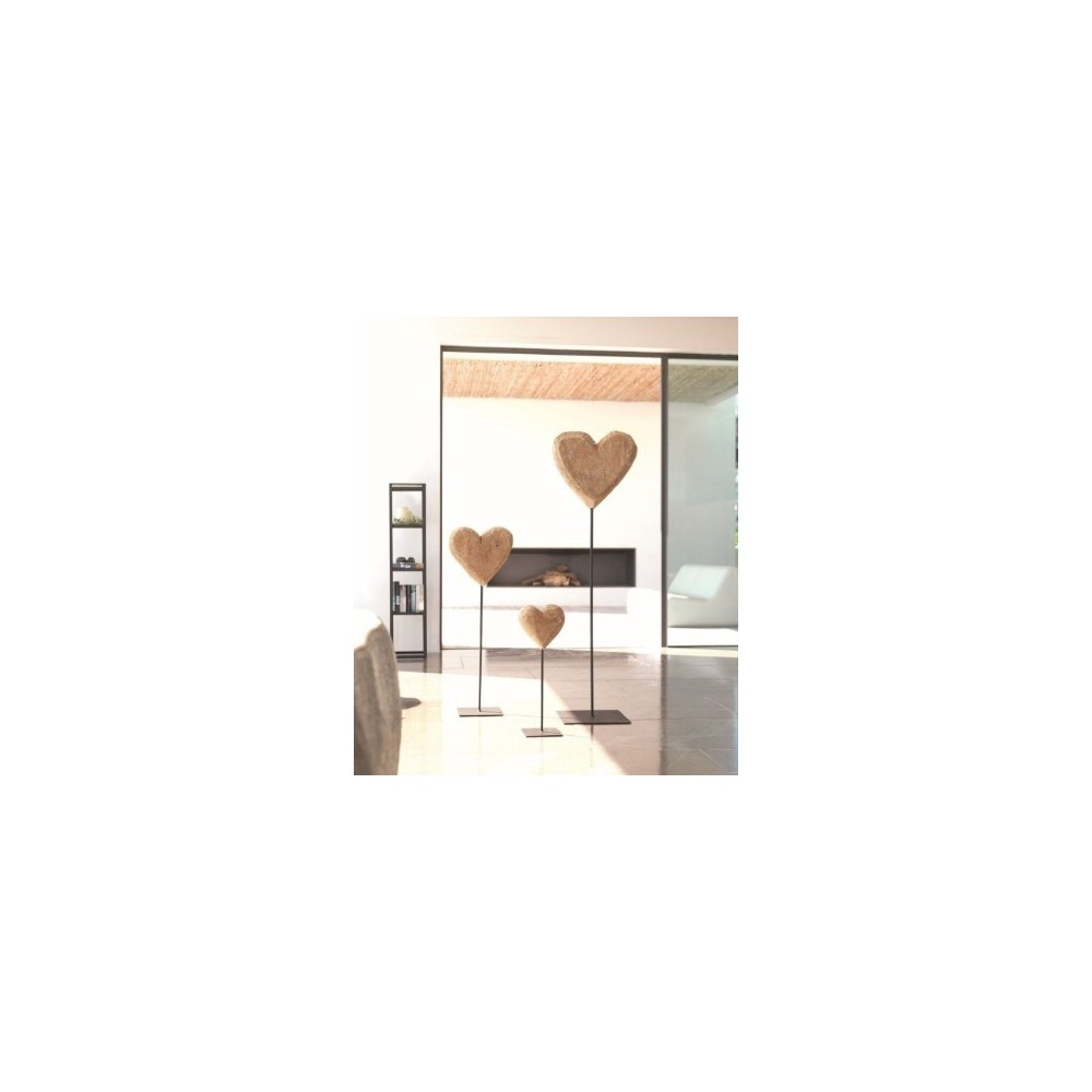 Cœur en bois sur pied  ( h 90cm )- WMG