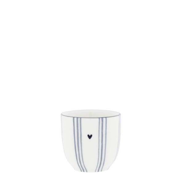 Coquetier ligné en Iris Blue ( 5x5cm) - Bastion Collection