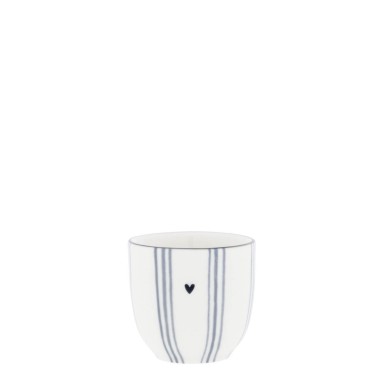 Coquetier ligné en Iris Blue ( 5x5cm) - Bastion Collection