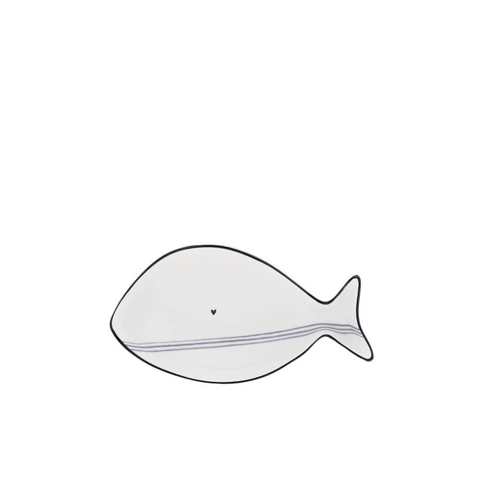 Assiette poisson en Iris Blue ( 18x10x2cm) - Bastion Collection