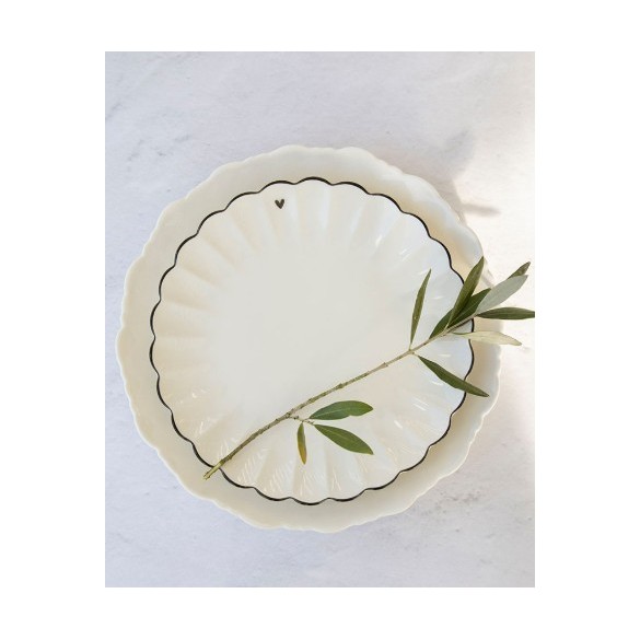 Assiette petit-déjeuner (dentelle) -Bastion Collection