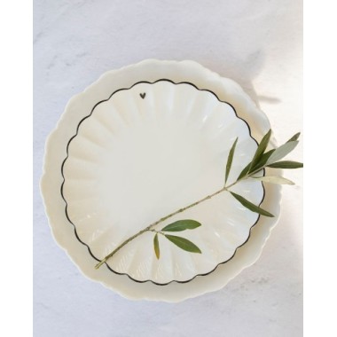 Assiette petit-déjeuner (dentelle) -Bastion Collection