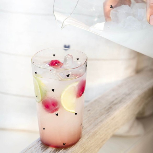 Verre Bastion Collection – Tumbler L "Hearts All Over" (450 ml)