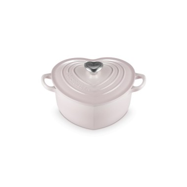 Cocotte en cœur - Shell Pink, 20cm 1,9l -  Le Creuset
