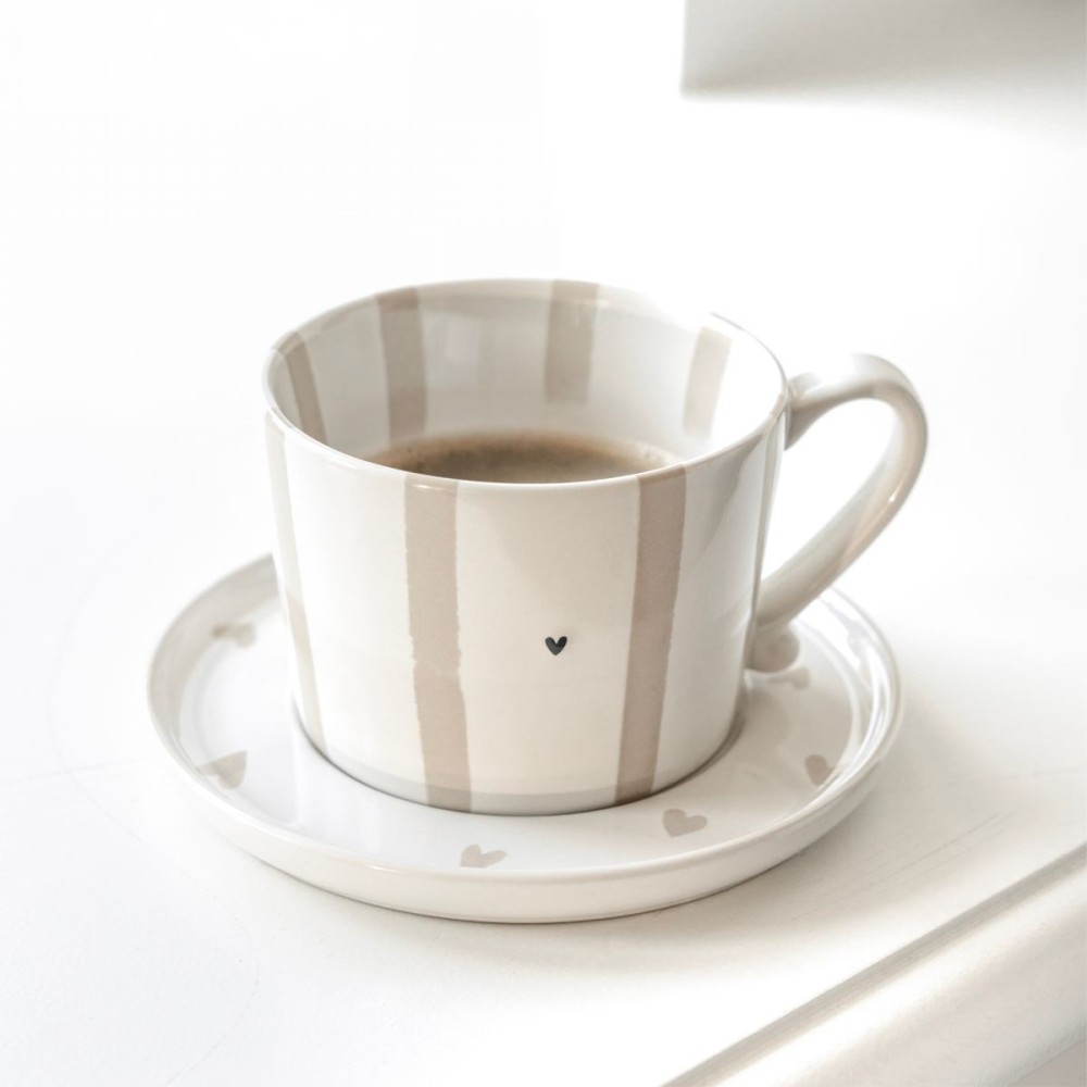Tasse Bastion Collection - " ligné beige "