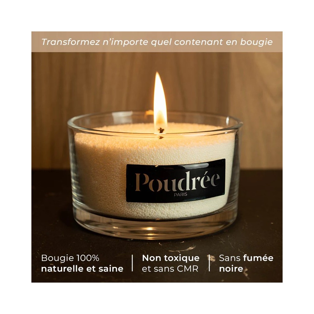 Perles de cire noire ( Poudrée non parfumée) - Poudrée Paris