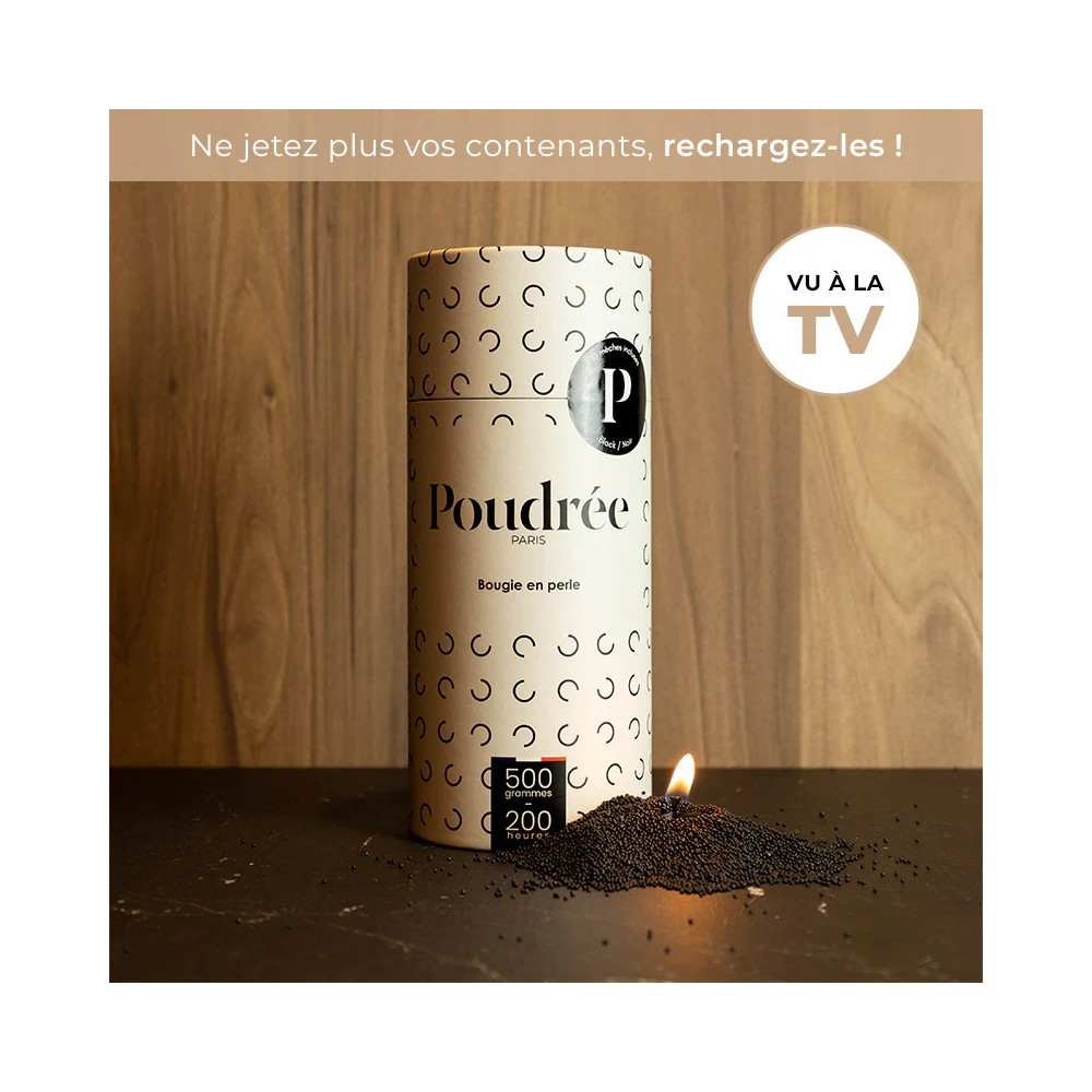 Perles de cire noire ( Poudrée non parfumée) - Poudrée Paris