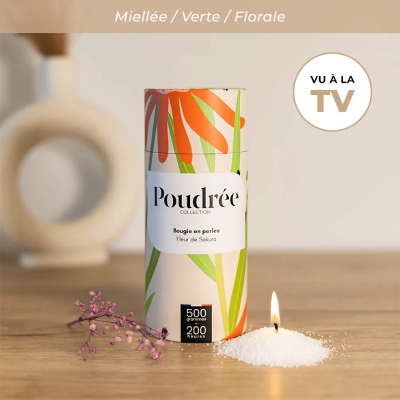 Perles de cire - Fleur de Sakura 500gr ( Collection Flora ) - Poudrée Paris