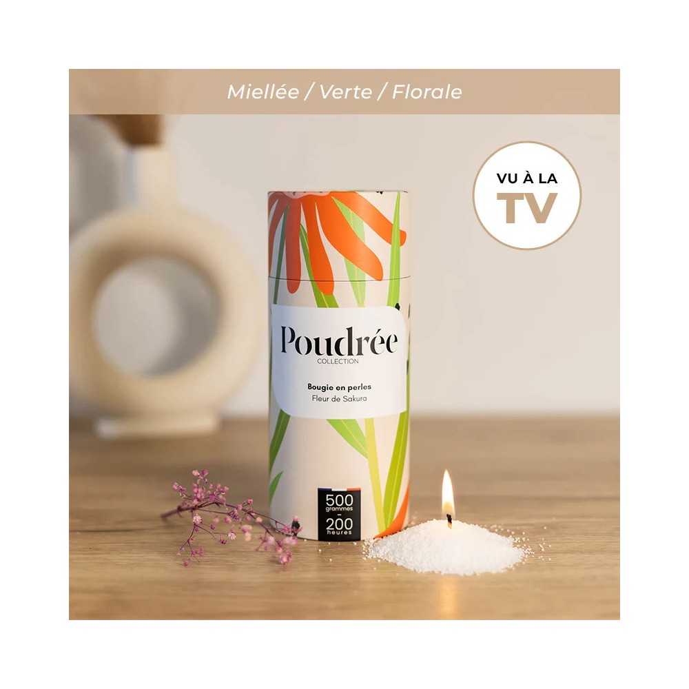 Perles de cire - Fleur de Sakura 500gr ( Collection Flora ) - Poudrée Paris