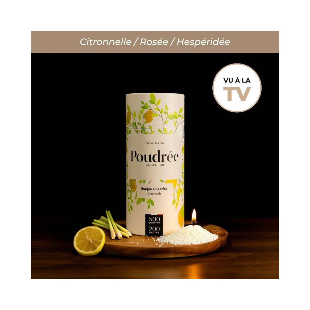 Perles de cire - Citronnelle 500gr ( Collection Permanente) - Poudrée Paris
