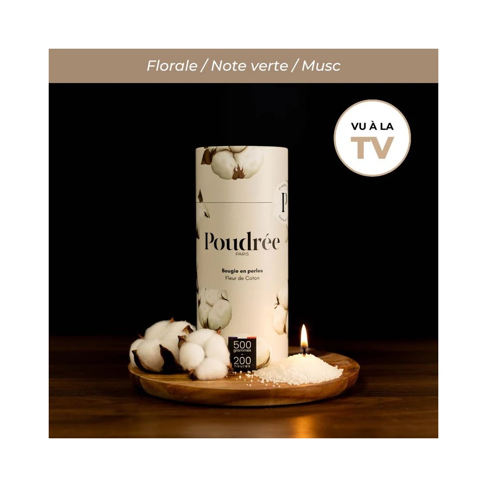 Perles de cire - Fleur de Coton 500gr ( Collection Permanente) - Poudrée Paris