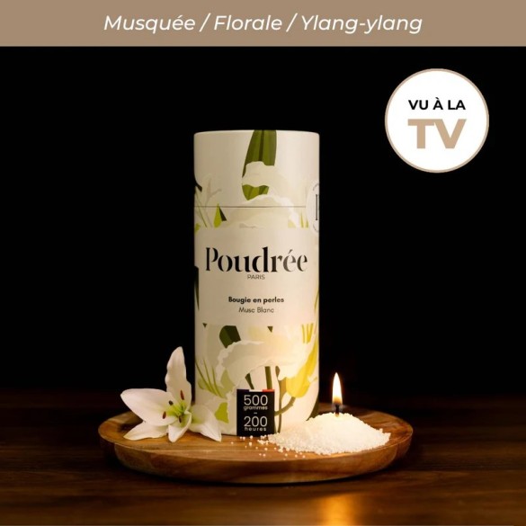 Perles de cire - Musc Blanc  500gr ( Collection Permanente) - Poudrée Paris