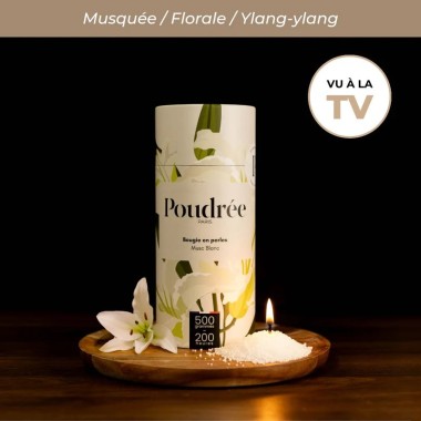 Perles de cire - Musc Blanc  500gr ( Collection Permanente) - Poudrée Paris