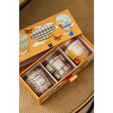 Trio bougies parfumées Bruxelles, Roma & A Saint-Tropez