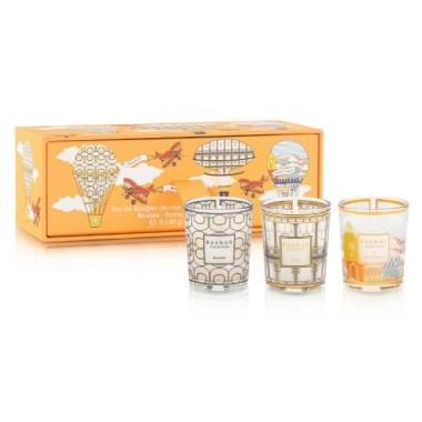 Trio bougies parfumées Bruxelles, Roma & A Saint-Tropez