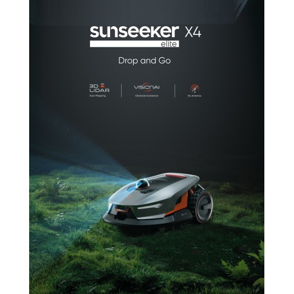 Sunseeker Elite X4 Gen2– Robot tondeuse jusqu’à 1200 m²