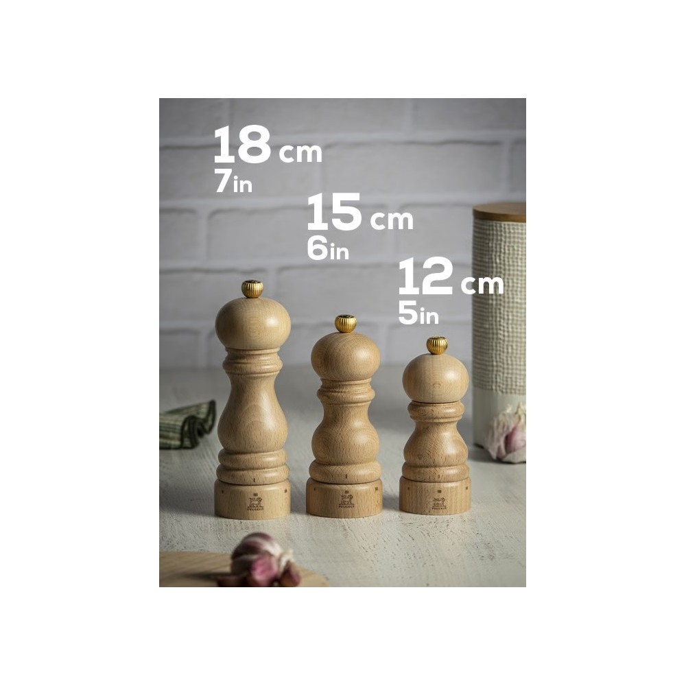 Moulin à poivre manuel Paris U'Select – Bois naturel, 15 cm