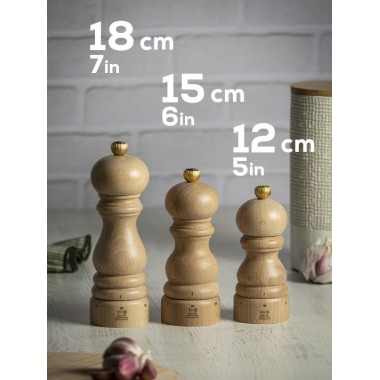 Moulin à Sel manuel Paris U'Select – Bois naturel, 15 cm