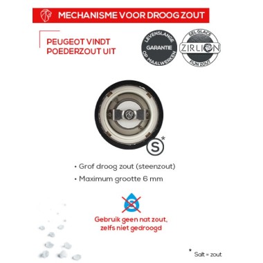 Moulin à poivre manuel Paris u’Select – Bois laqué noir, 12 cm